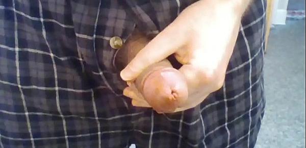  Open Fly Penis Play with Precum 3
